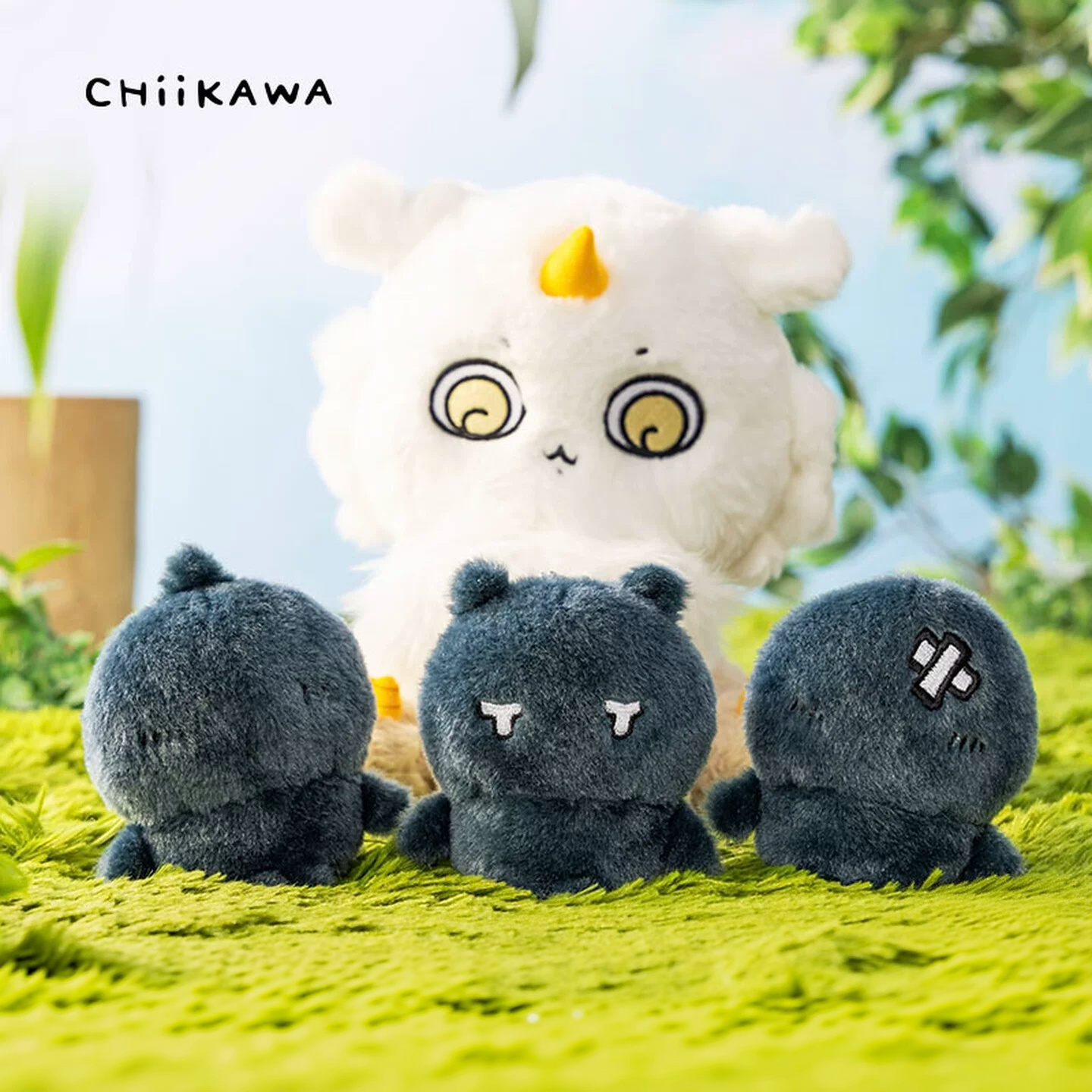 Anime Merchandise Licensing - Chiikawa,Hachiware,Usagi Cute Cartoon Plush Keychain, Grey